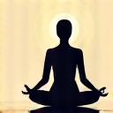 瞑想する人の抽象的な描写