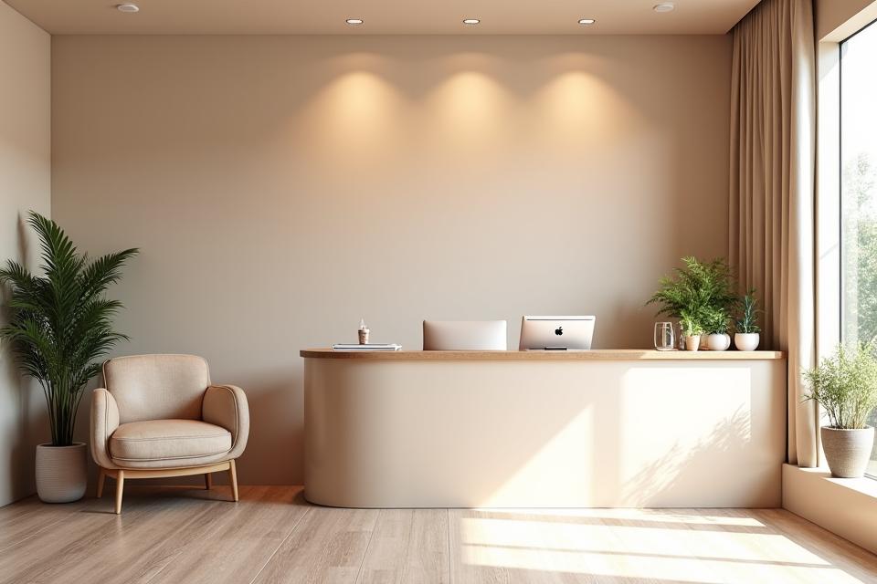 Akashi Flow Wellness welcoming reception area with plants